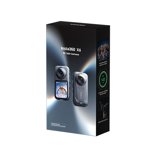 Insta360 X6 Essential Bundle Schwarz Produktverpackung Vorderseite
