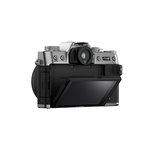 Fujifilm X-T30 III Gehäuse Silber  - Seitliche Ansicht auf Schwenkbare Display