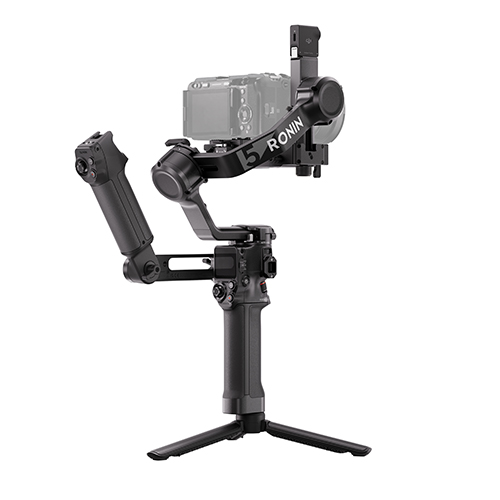 DJI RS5 Pro Gimbal Seitenansicht mit montiertem Handgriff