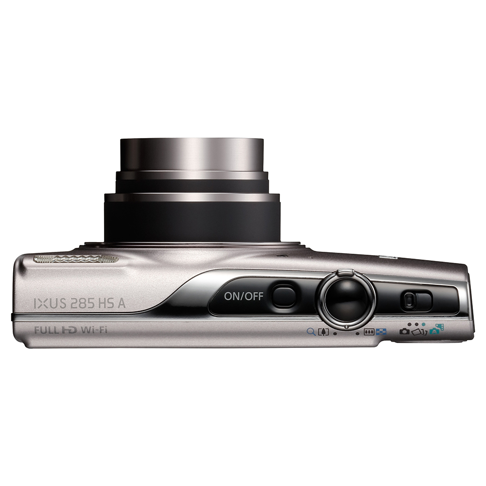 Canon-ixus-silber liegend ausgefahren