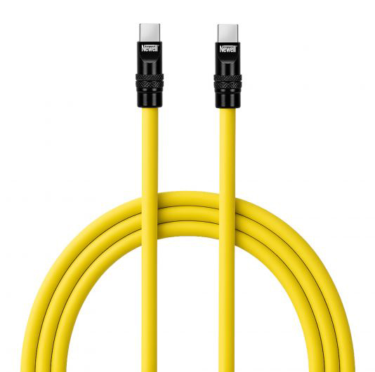 Newell USB-C Kabel 2m – 100W Power Delivery (Gelb/Schwarz)