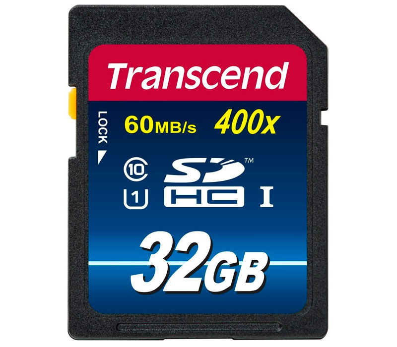 Transcend SDHC 32GB Klasse 10 400x Speicherkarte transcend-sdhc-32gb-klasse-10-400x-speicherkarte-frontansicht