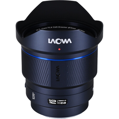 Laowa AF 12mm f2.8 Zero-D FF Lite fr Sony E-Mount Leicht Abgwinkelte Sicht auf das Objektiv