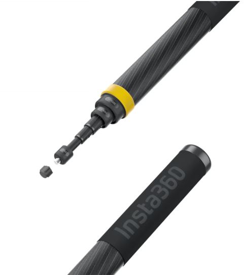 Insta360 Verlängerter Selfie-Stick - Nahaufnahme auf Stativ
