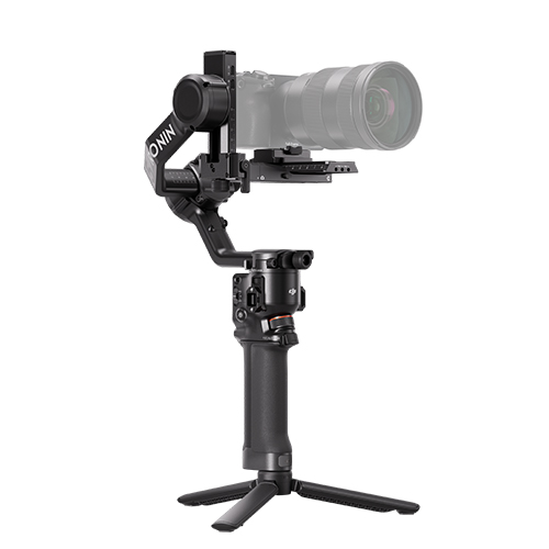 Seitenansicht des DJI RS5 Gimbals mit sichtbarem Ronin-Schriftzug