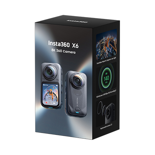 Insta360 X6 Standard Bundle Schwarz Produktverpackung Vorderseite