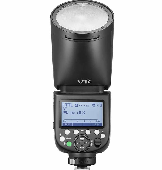 Godox V1Pro TTL Li-Ion Rundkopf-Kamerablitz für Nikon - Hintere Ansicht