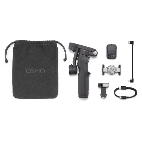Der komplette Lieferumfang der DJI Osmo Mobile 8P Advanced Tracking Combo
