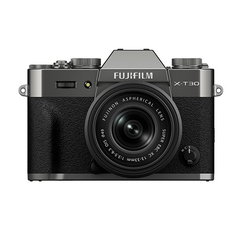Fujifilm X-T30 III mit XC 13-33mm f/3.5-6.3 OIS Kit Kohlesilber Fujifilm XT-30 III mit XC 13-33mm Obejktiv Kohlesilber  Kit - Frontale Ansicht