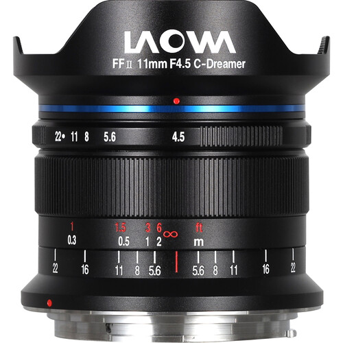 Laowa 11mm f4.5 FF RL Zero-D für Canon RF-Mount Frontale Ansicht