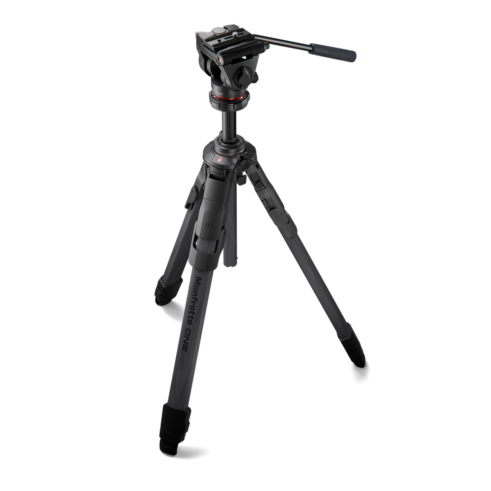 Manfrotto ONE Carbon Stativ mit 500x Fluid-Kopf