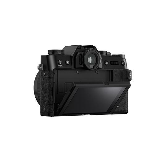 Fujifilm X-T30 III Gehäuse Schwarz  - Seitliche Ansicht auf Schwenkbare Display