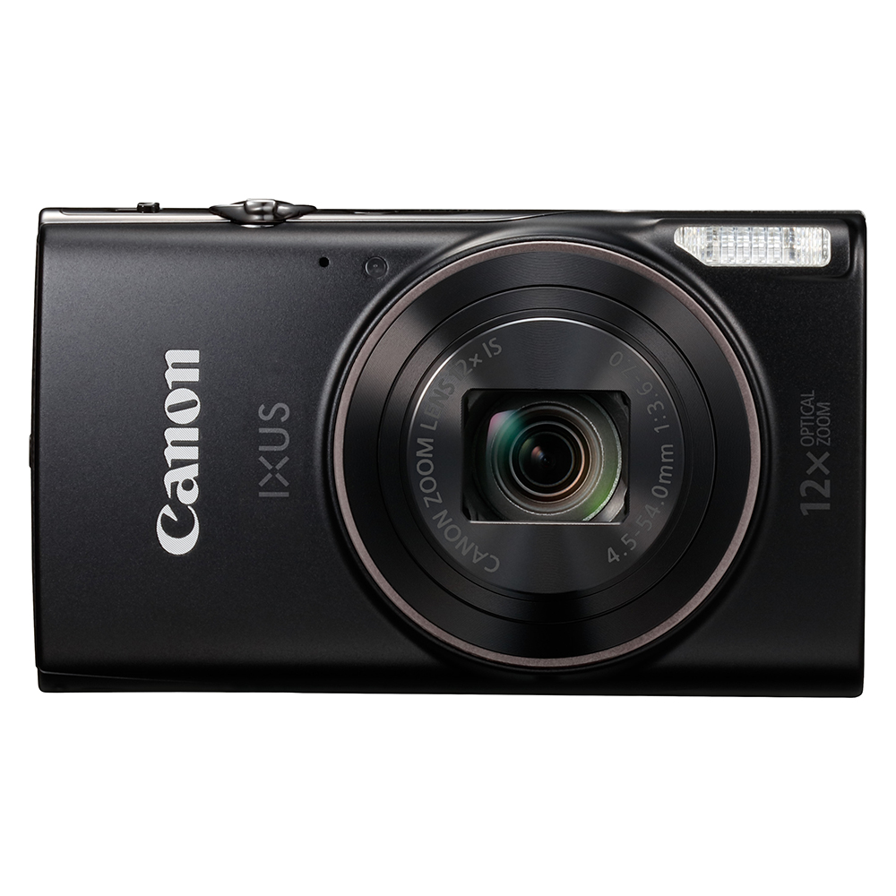 Canon-ixus-schwarz Ansicht vorne