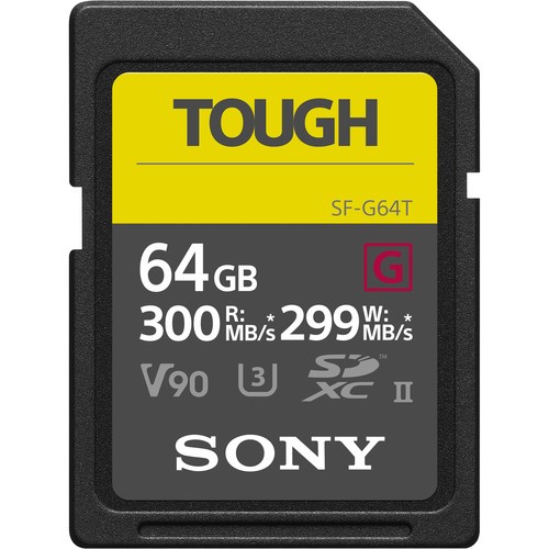 Sony 64GB Tough UHS-II SDHC U3 Speicherkarte sony-64gb-tough-uhs-ii-sdhc-u3-speicherkarte-frontansicht