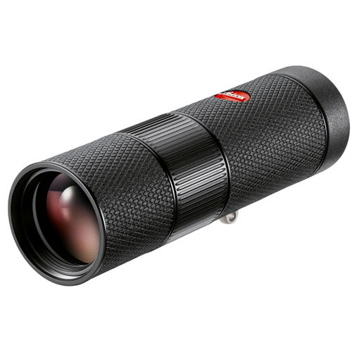 Leica Monovid 8x25 Monokular schwarz beledert Frontansicht