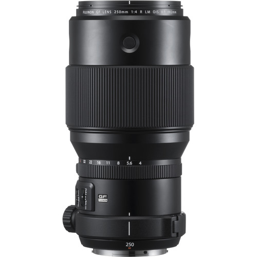 Fujifilm GF 250mm f/4.0 R LM WR OIS Objektiv fujifilm-gf-250mm-f-4-0-r-lm-er-ois-frontansicht