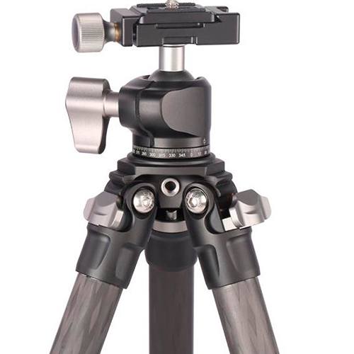 Leofoto-Ranger-LS-224C-Carbon-Stativ-mit-LH-25-Kugelkopf-Kopf-Zoom